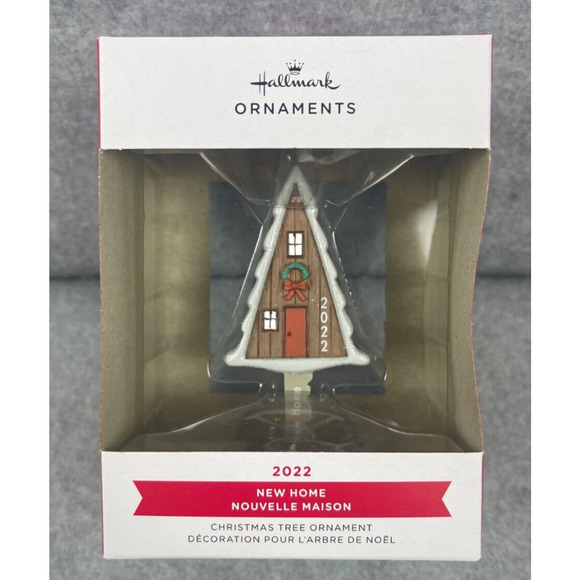 2022 HALLMARK Red Box‎ Christmas Tree Ornament NEW HOME HOUSE KEY Dated - NEW - Picture 1 of 2